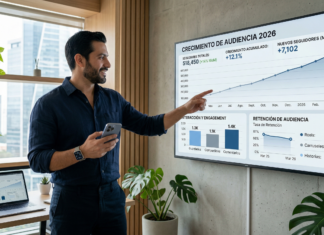 Aumentar seguidores en Instagram: qué funciona realmente en 2026 creador analizando crecimiento de seguidores en Instagram con métricas de engagement y contenido optimizado
