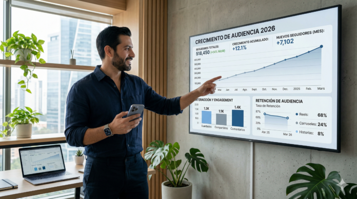 instantesocio-imagen-blog-3 abril creador analizando crecimiento de seguidores en Instagram con métricas de engagement y contenido optimizado