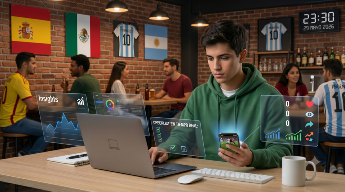 instantesocio-como-crear-contenidos-durante-eventos-en-tiempo-real creador adaptando contenido para redes sociales durante un evento en tiempo real con aumento de interacción